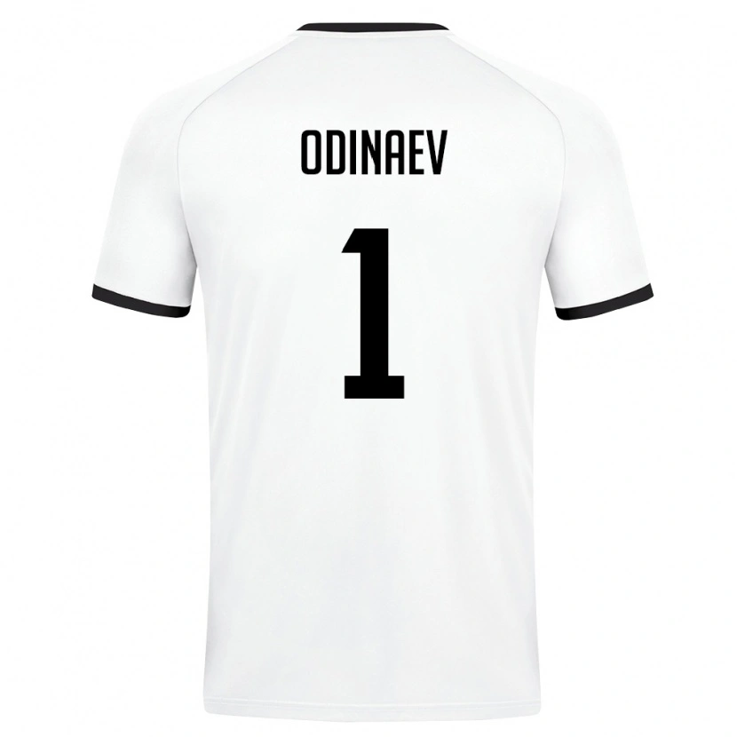 Danxen Dětské Uzbekistán Bogdan Odinaev #1 Bílá Tmavě Zelená Daleko Hráčské Dresy 26-28 Dres