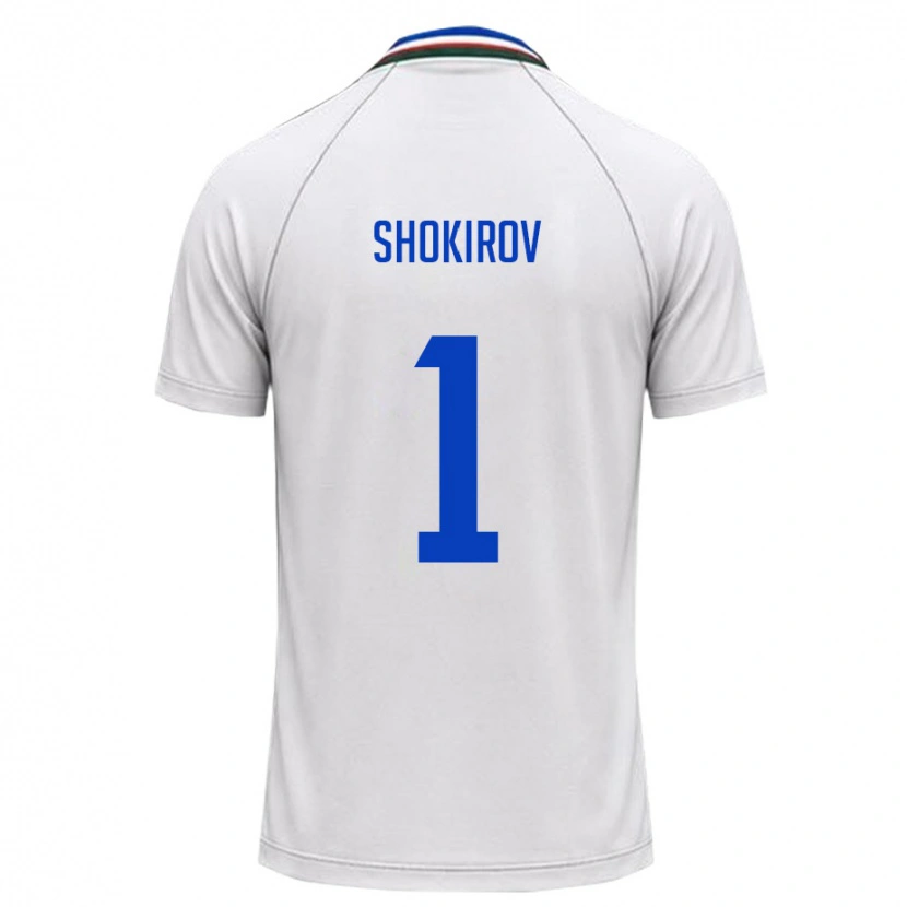 Danxen Dětské Uzbekistán Ibrokhim Shokirov #1 Bílá Tmavě Zelená Daleko Hráčské Dresy 26-28 Dres