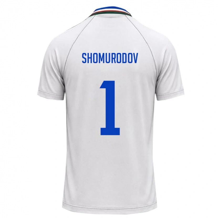Danxen Dětské Uzbekistán Olim Shomurodov #1 Bílá Tmavě Zelená Daleko Hráčské Dresy 26-28 Dres
