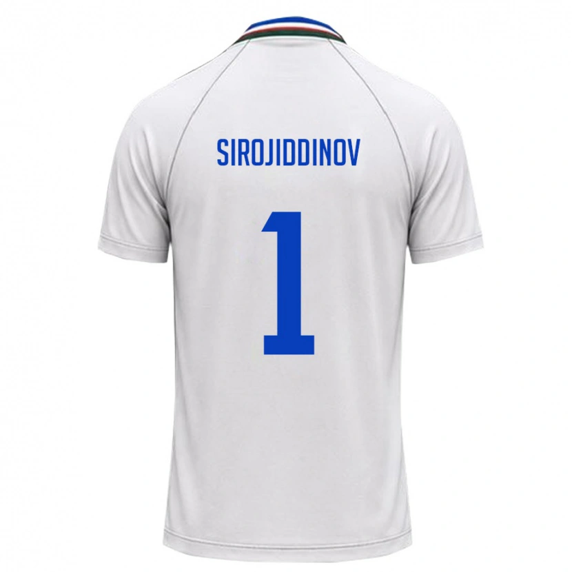 Danxen Dětské Uzbekistán Mekhrojbek Sirojiddinov #1 Bílá Tmavě Zelená Daleko Hráčské Dresy 26-28 Dres