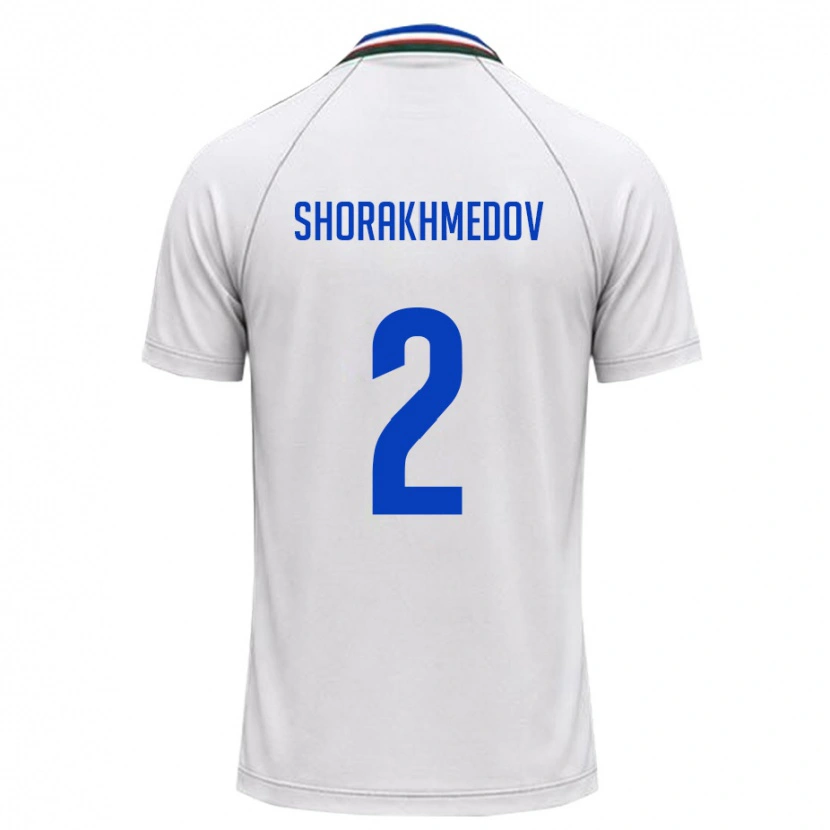 Danxen Dětské Uzbekistán Shorakhim Shorakhmedov #2 Bílá Tmavě Zelená Daleko Hráčské Dresy 26-28 Dres