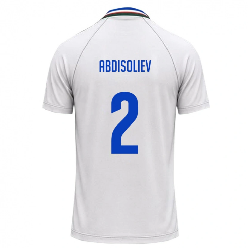 Danxen Dětské Uzbekistán Mashkhurbek Abdisoliev #2 Bílá Tmavě Zelená Daleko Hráčské Dresy 26-28 Dres