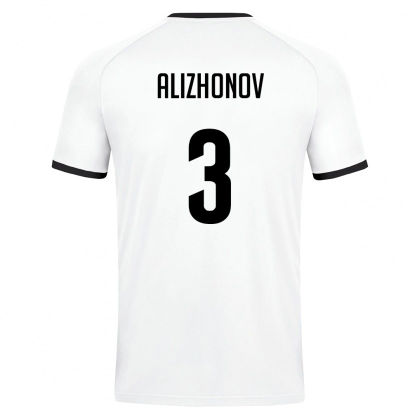 Danxen Dětské Uzbekistán Khozhiakbar Alizhonov #3 Bílá Tmavě Zelená Daleko Hráčské Dresy 26-28 Dres