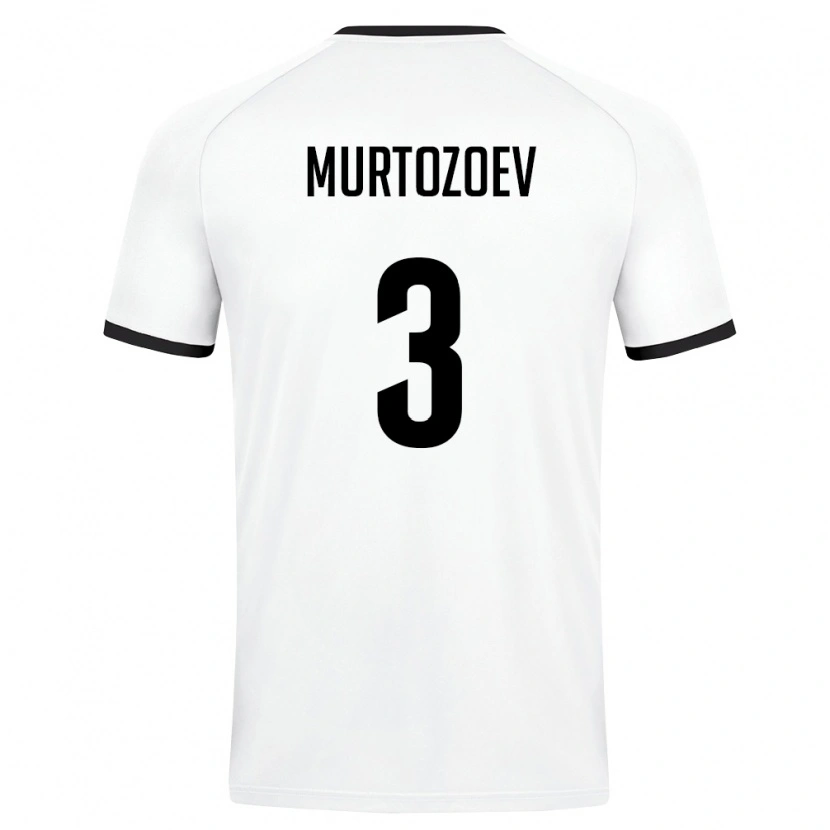 Danxen Dětské Uzbekistán Dilshod Murtozoev #3 Bílá Tmavě Zelená Daleko Hráčské Dresy 26-28 Dres