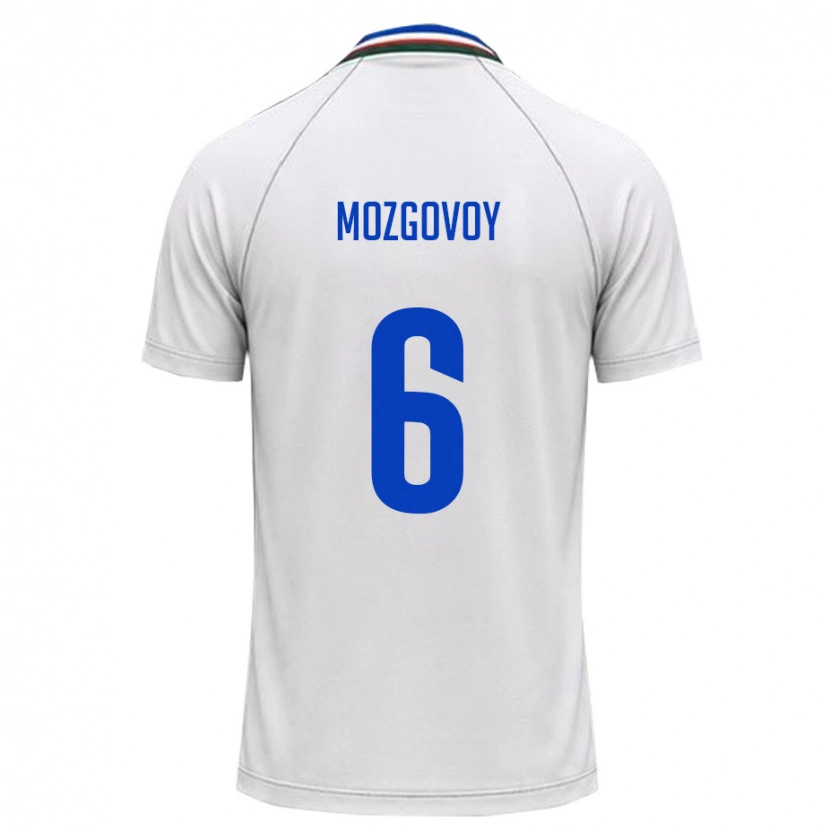 Danxen Dětské Uzbekistán Akmal Mozgovoy #6 Bílá Tmavě Zelená Daleko Hráčské Dresy 26-28 Dres