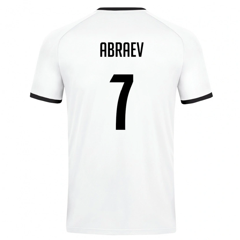 Danxen Dětské Uzbekistán Kuvonch Abraev #7 Bílá Tmavě Zelená Daleko Hráčské Dresy 26-28 Dres