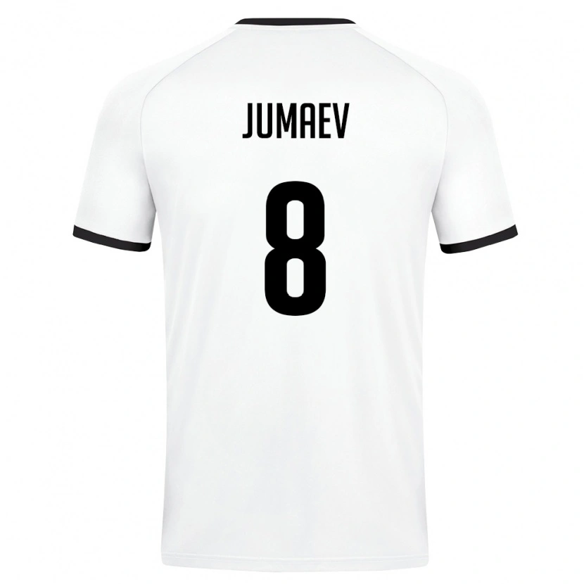 Danxen Dětské Uzbekistán Asilbek Jumaev #8 Bílá Tmavě Zelená Daleko Hráčské Dresy 26-28 Dres