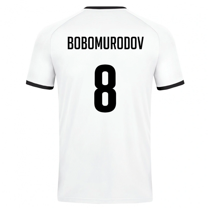 Danxen Dětské Uzbekistán Abulfayz Bobomurodov #8 Bílá Tmavě Zelená Daleko Hráčské Dresy 26-28 Dres