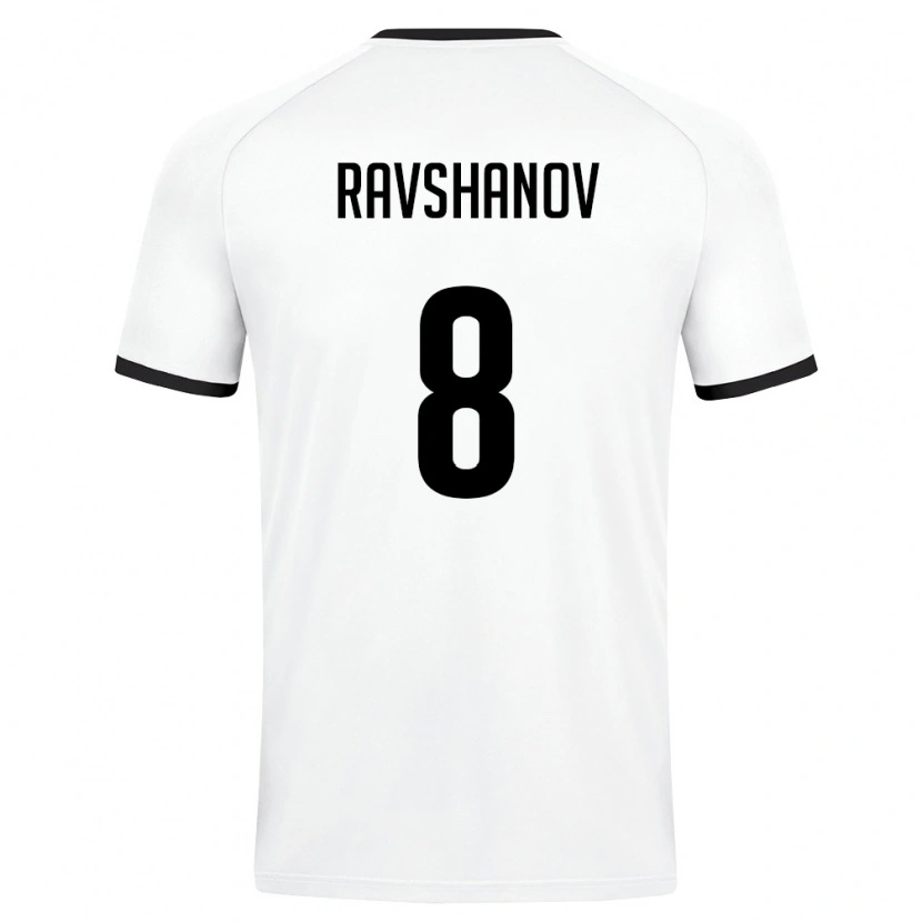 Danxen Dětské Uzbekistán Islom Ravshanov #8 Bílá Tmavě Zelená Daleko Hráčské Dresy 26-28 Dres