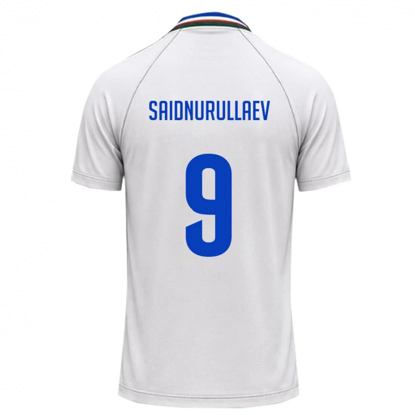 Danxen Dětské Uzbekistán Saidumarkhon Saidnurullaev #9 Bílá Tmavě Zelená Daleko Hráčské Dresy 26-28 Dres