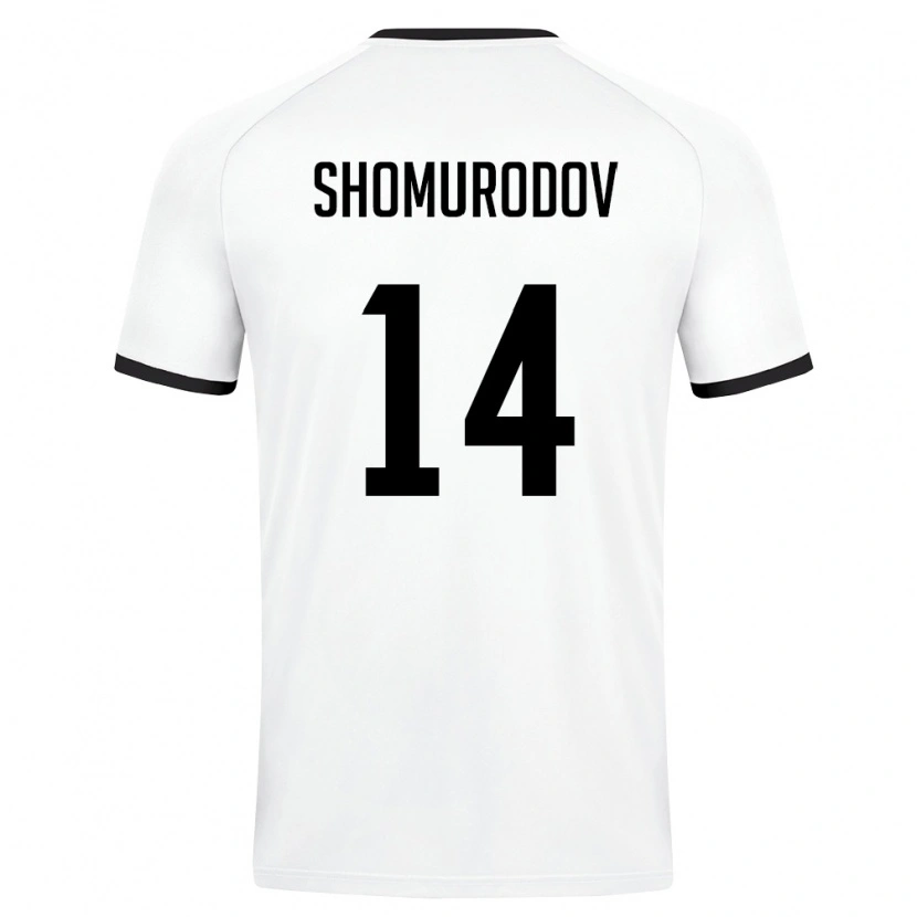 Danxen Dětské Uzbekistán Eldor Shomurodov #14 Bílá Tmavě Zelená Daleko Hráčské Dresy 26-28 Dres