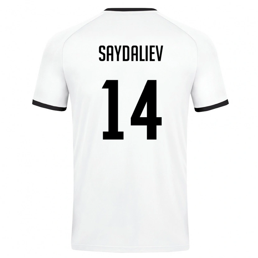 Danxen Dětské Uzbekistán Kuvanishbek Saydaliev #14 Bílá Tmavě Zelená Daleko Hráčské Dresy 26-28 Dres