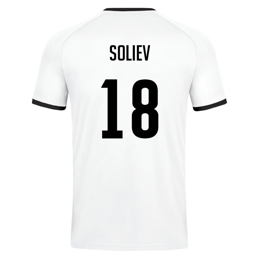 Danxen Dětské Uzbekistán Abdulvosid Soliev #18 Bílá Tmavě Zelená Daleko Hráčské Dresy 26-28 Dres