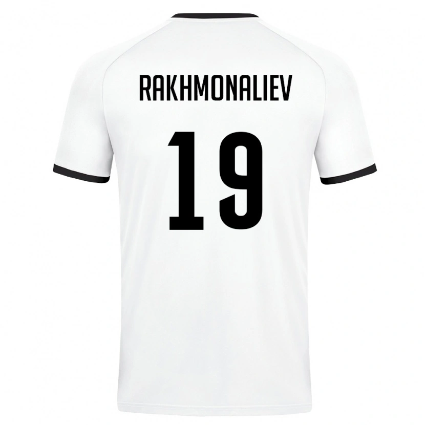 Danxen Dětské Uzbekistán Umarali Rakhmonaliev #19 Bílá Tmavě Zelená Daleko Hráčské Dresy 26-28 Dres