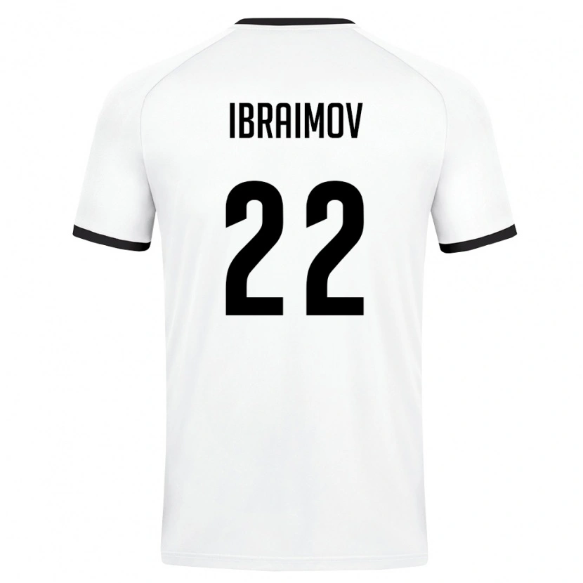 Danxen Dětské Uzbekistán Nurlan Ibraimov #22 Bílá Tmavě Zelená Daleko Hráčské Dresy 26-28 Dres