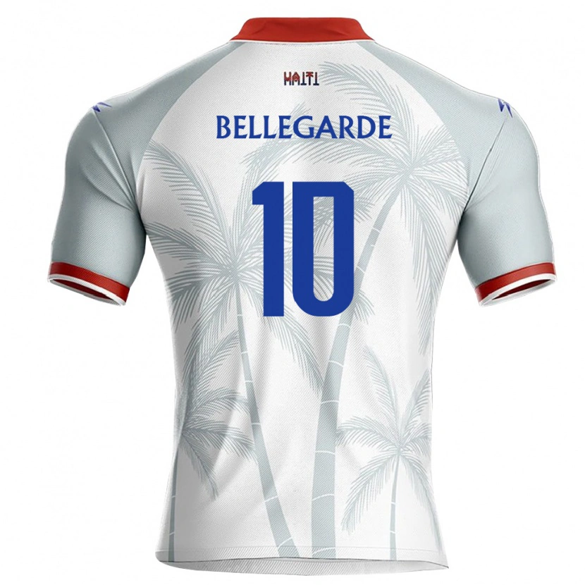 Danxen Dětské Haiti Jean-Ricner Bellegarde #10 Bílá Červená Šedá Daleko Hráčské Dresy 26-28 Dres