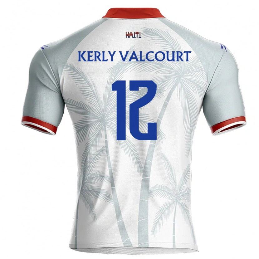 Danxen Dětské Haiti Richie Kerly Valcourt #12 Bílá Červená Šedá Daleko Hráčské Dresy 26-28 Dres