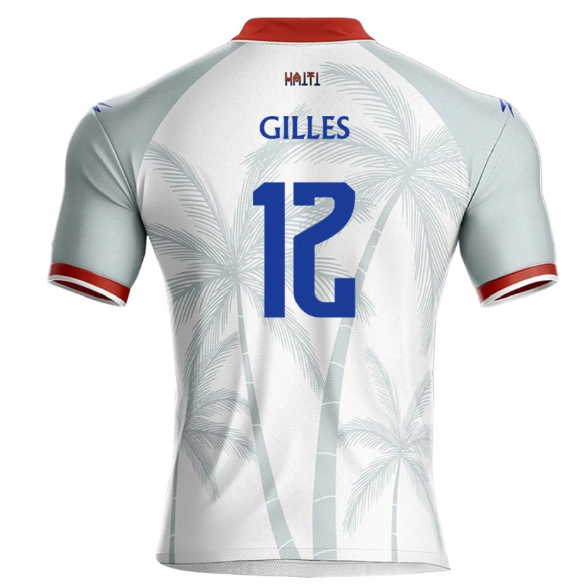 Danxen Dětské Haiti Stephane Gilles #12 Bílá Červená Šedá Daleko Hráčské Dresy 26-28 Dres