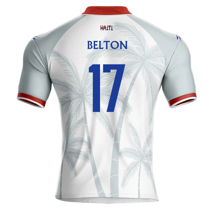 Danxen Dětské Haiti Jhon-Widy Belton #17 Bílá Červená Šedá Daleko Hráčské Dresy 26-28 Dres