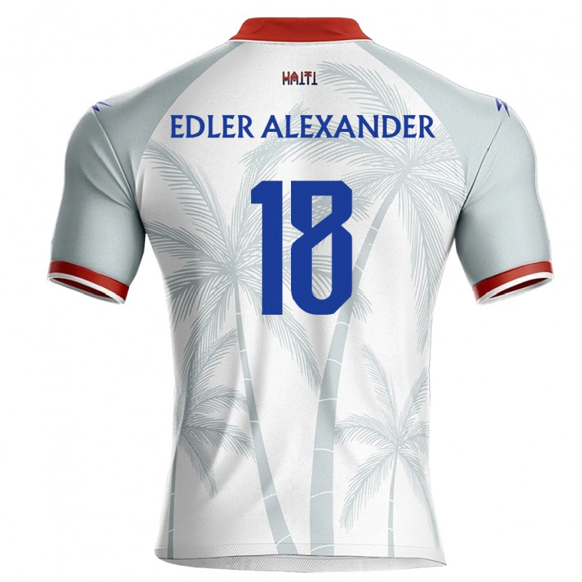 Danxen Dětské Haiti Guesly Edler Alexander #18 Bílá Červená Šedá Daleko Hráčské Dresy 26-28 Dres