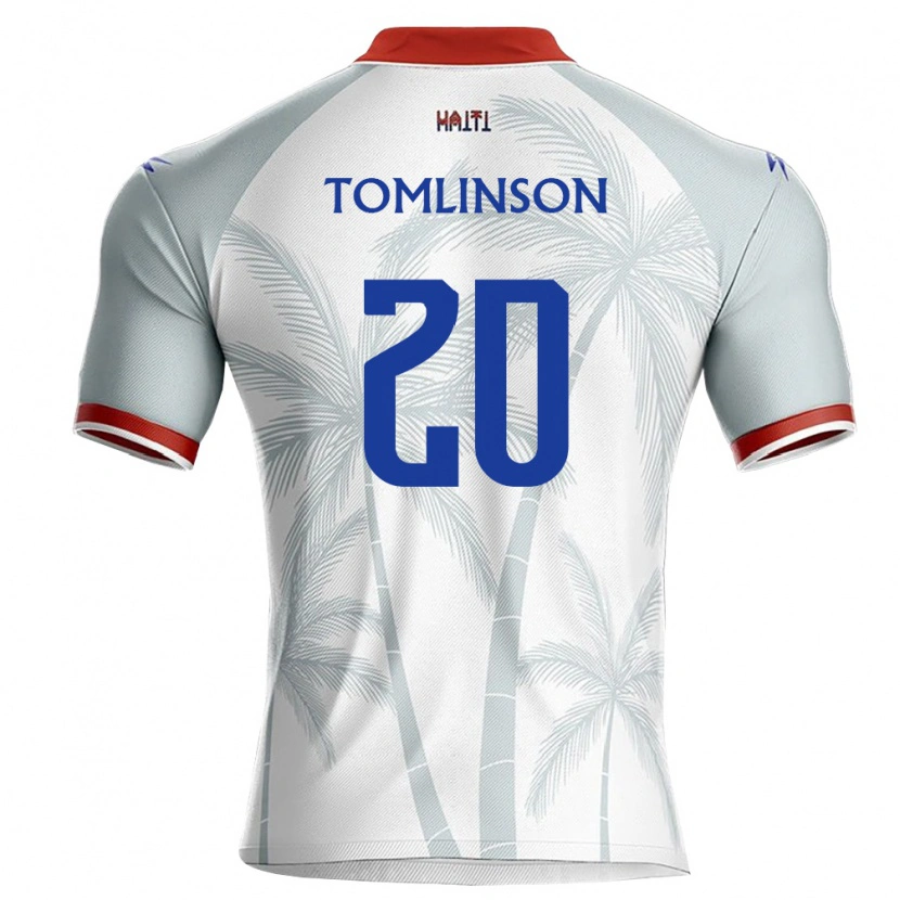 Danxen Dětské Haiti Kaief Tomlinson #20 Bílá Červená Šedá Daleko Hráčské Dresy 26-28 Dres
