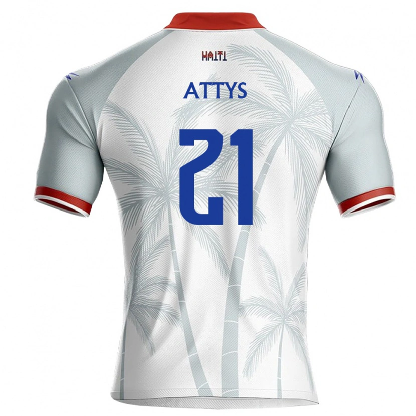 Danxen Dětské Haiti Christopher Attys #21 Bílá Červená Šedá Daleko Hráčské Dresy 26-28 Dres