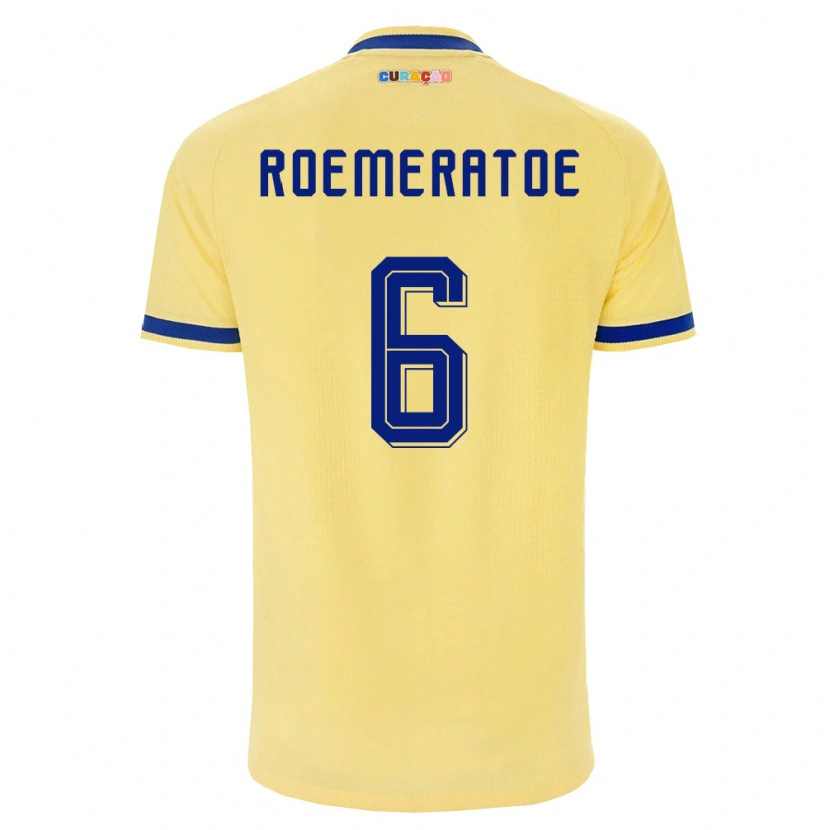 Danxen Dětské Curaçao Godfried Roemeratoe #6 Žlutá Námořnická Růžová Daleko Hráčské Dresy 26-28 Dres