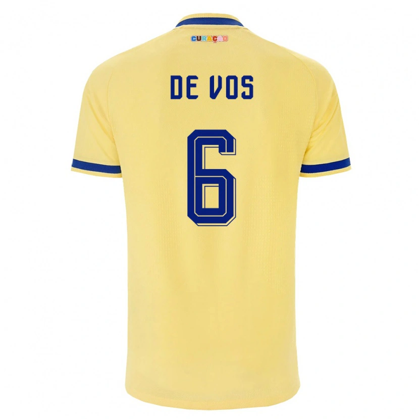 Danxen Dětské Curaçao James De Vos #6 Žlutá Námořnická Růžová Daleko Hráčské Dresy 26-28 Dres