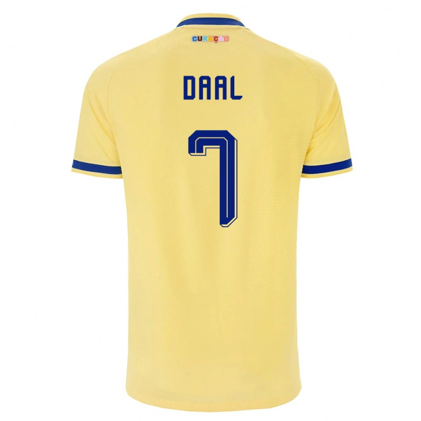 Danxen Dětské Curaçao Fernando Daal #7 Žlutá Námořnická Růžová Daleko Hráčské Dresy 26-28 Dres