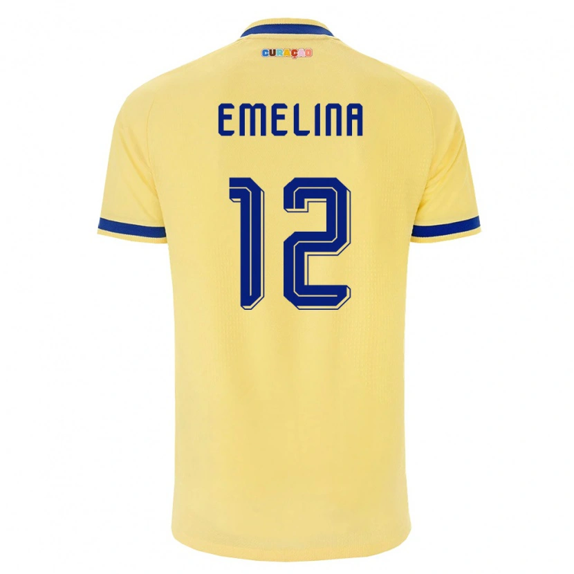 Danxen Dětské Curaçao Irdjoailly Emelina #12 Žlutá Námořnická Růžová Daleko Hráčské Dresy 26-28 Dres