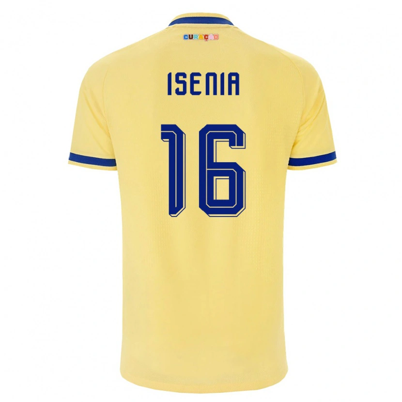 Danxen Dětské Curaçao Nathan Isenia #16 Žlutá Námořnická Růžová Daleko Hráčské Dresy 26-28 Dres
