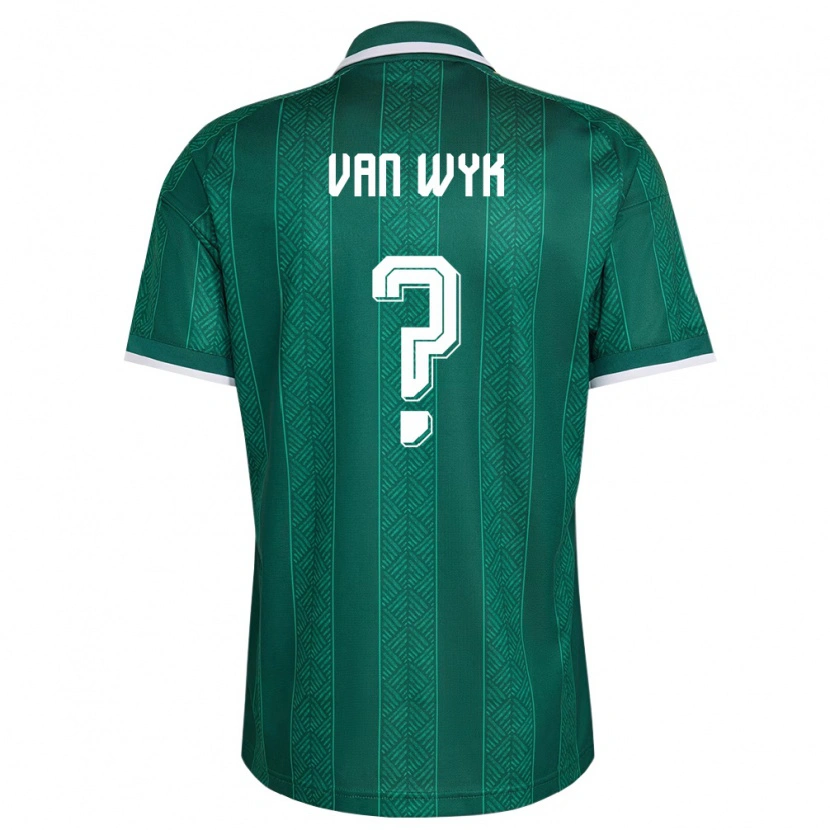 Danxen Dětské Jihoafrická Republika Antonio Van Wyk #0 Zelená Bílá Zlatá Daleko Hráčské Dresy 26-28 Dres