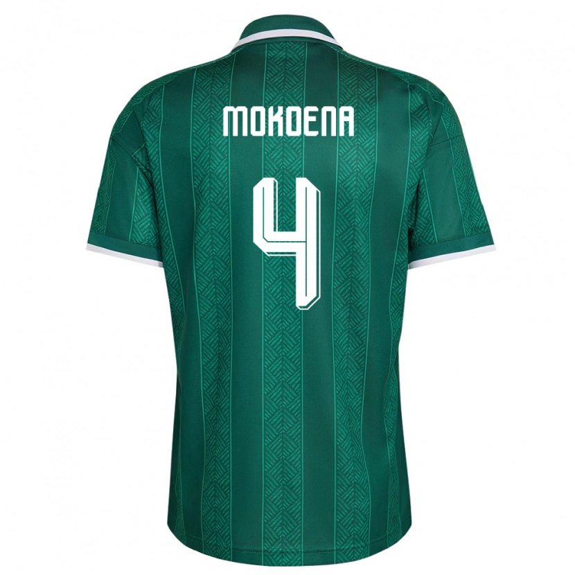 Danxen Dětské Jihoafrická Republika Teboho Mokoena #4 Zelená Bílá Zlatá Daleko Hráčské Dresy 26-28 Dres