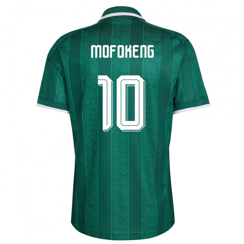 Danxen Dětské Jihoafrická Republika Relebohile Mofokeng #10 Zelená Bílá Zlatá Daleko Hráčské Dresy 26-28 Dres
