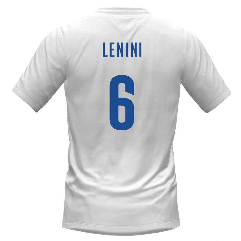 Danxen Dětské Kapverdy Kevin Lenini #6 Bílá Vínová Daleko Hráčské Dresy 26-28 Dres