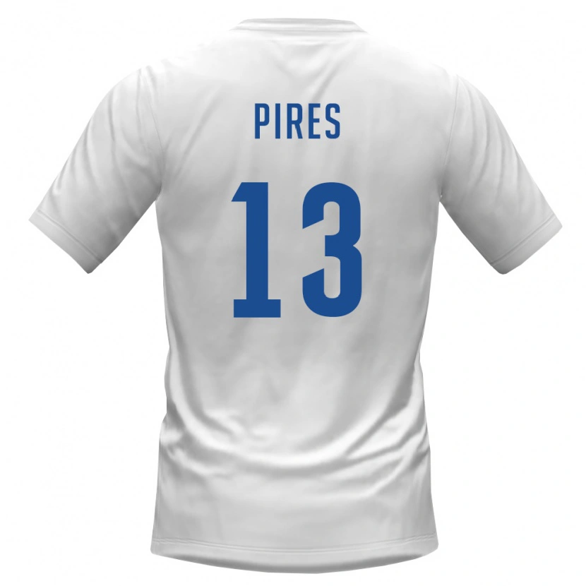 Danxen Dětské Kapverdy Kelvin Pires #13 Bílá Vínová Daleko Hráčské Dresy 26-28 Dres