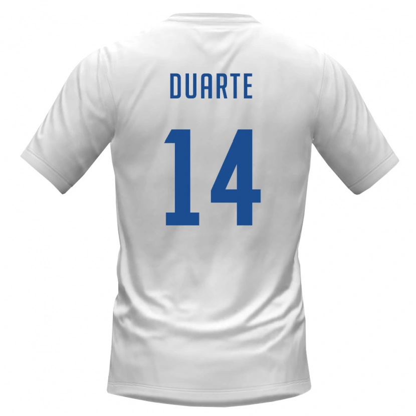 Danxen Dětské Kapverdy Deroy Duarte #14 Bílá Vínová Daleko Hráčské Dresy 26-28 Dres