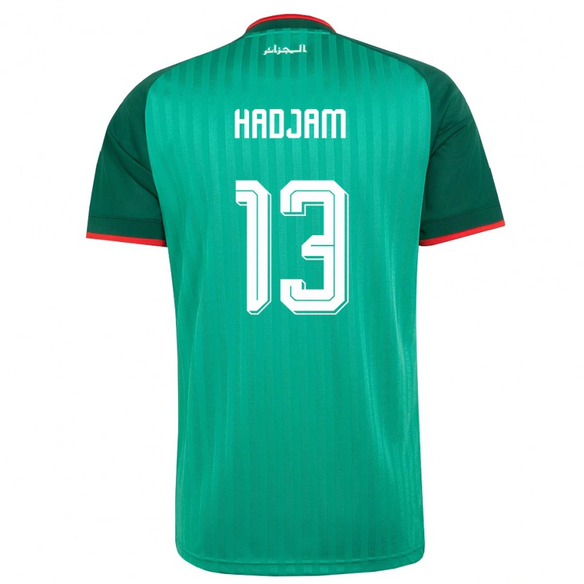Danxen Dětské Alžírsko Jaouen Hadjam #13 Zelená Červená Bílá Daleko Hráčské Dresy 26-28 Dres