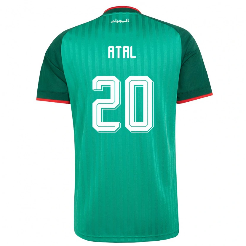 Danxen Dětské Alžírsko Youcef Atal #20 Zelená Červená Bílá Daleko Hráčské Dresy 26-28 Dres