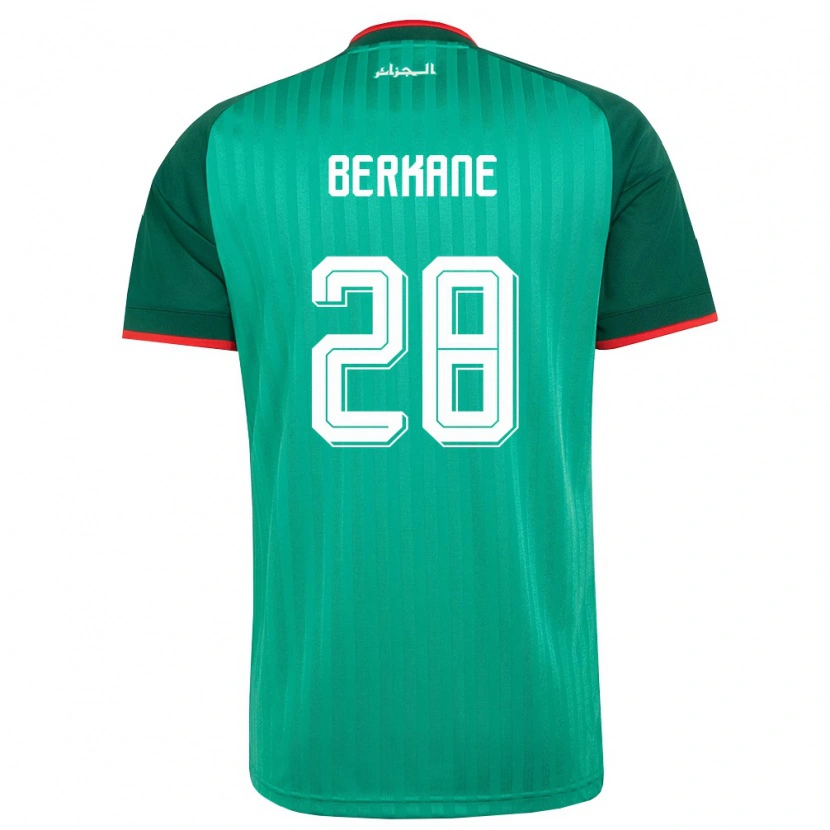 Danxen Dětské Alžírsko Redouane Berkane #28 Zelená Červená Bílá Daleko Hráčské Dresy 26-28 Dres