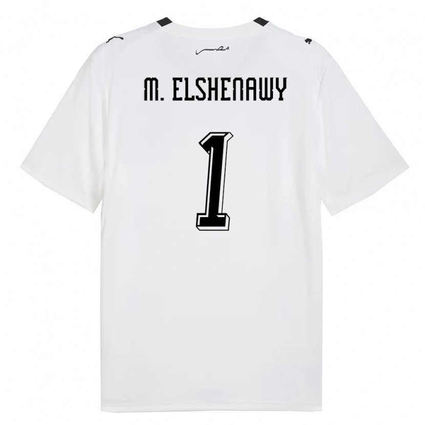 Danxen Dětské Egypt Mohamed El Shenawy #1 Bílá Šedá Černá Daleko Hráčské Dresy 26-28 Dres