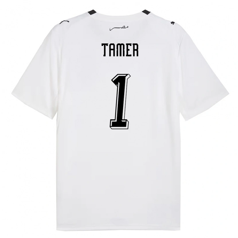 Danxen Dětské Egypt Abdelmonem Tamer #1 Bílá Šedá Černá Daleko Hráčské Dresy 26-28 Dres