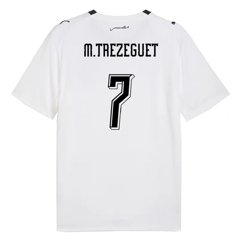 Danxen Dětské Egypt Trezeguet #7 Bílá Šedá Černá Daleko Hráčské Dresy 26-28 Dres