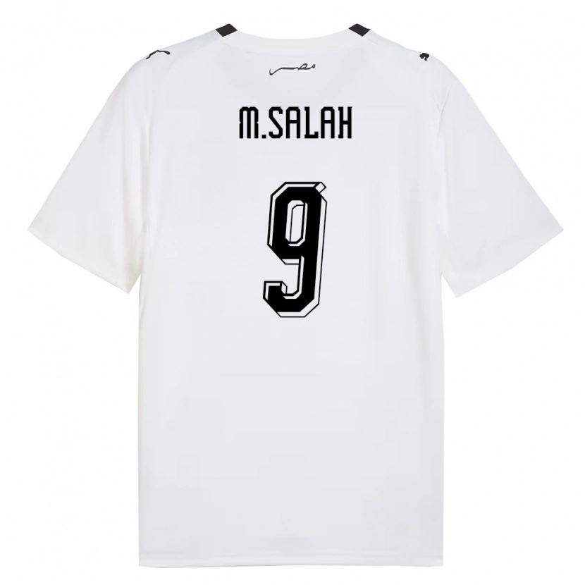Danxen Dětské Egypt Salah Mohsen #9 Bílá Šedá Černá Daleko Hráčské Dresy 26-28 Dres