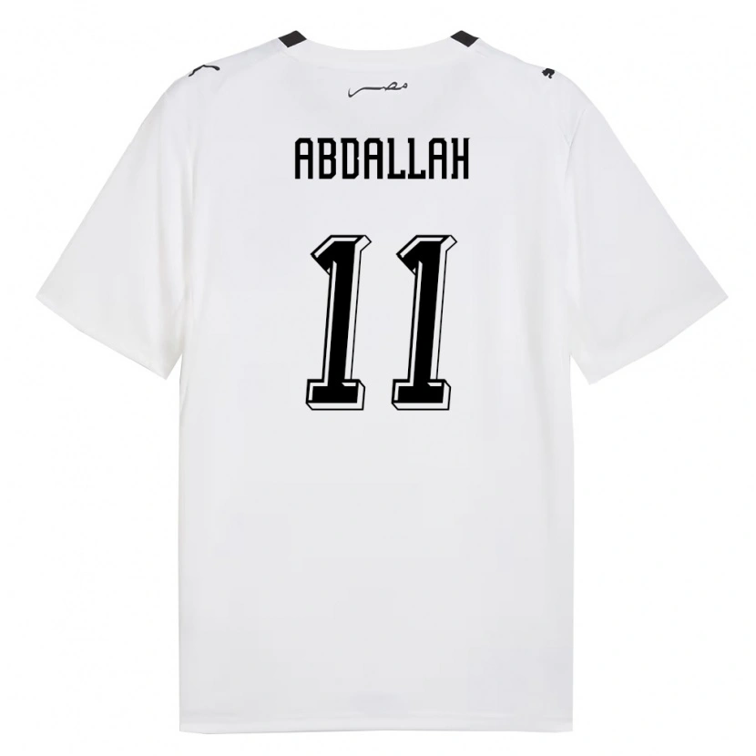 Danxen Dětské Egypt Hamed Abdallah #11 Bílá Šedá Černá Daleko Hráčské Dresy 26-28 Dres