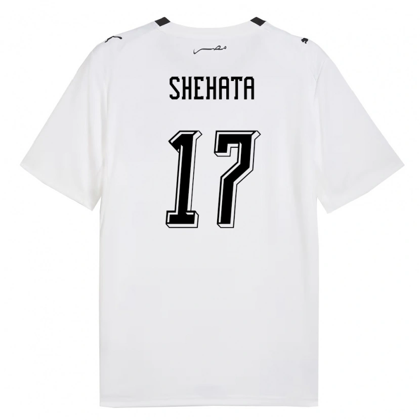 Danxen Dětské Egypt Mohamed Shehata #17 Bílá Šedá Černá Daleko Hráčské Dresy 26-28 Dres