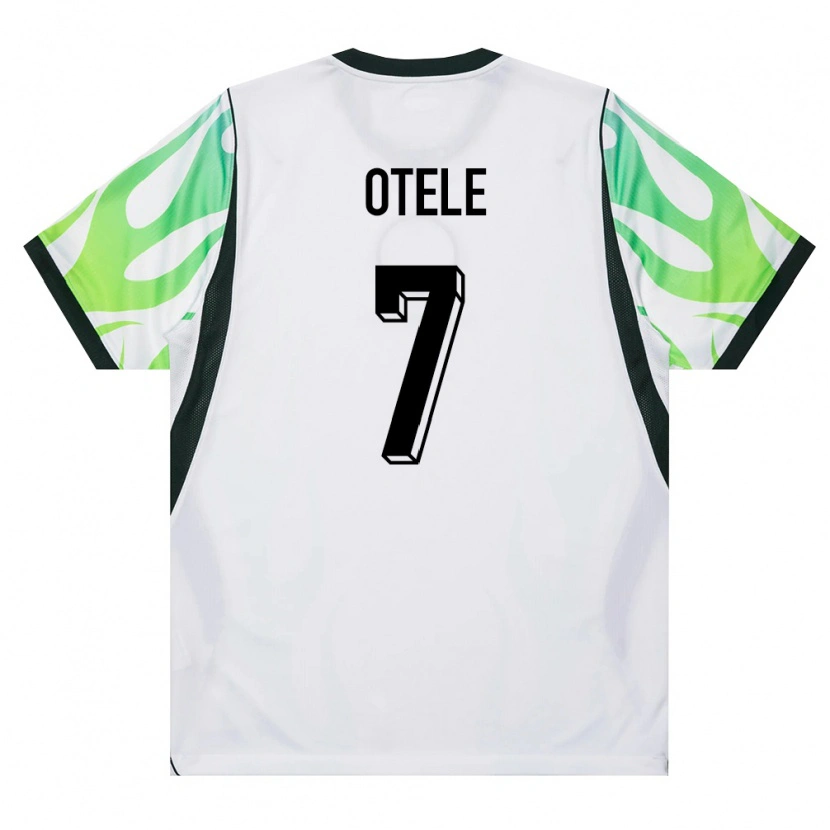 Danxen Dětské Nigérie Philip Otele #7 Bílá Zelená Daleko Hráčské Dresy 26-28 Dres