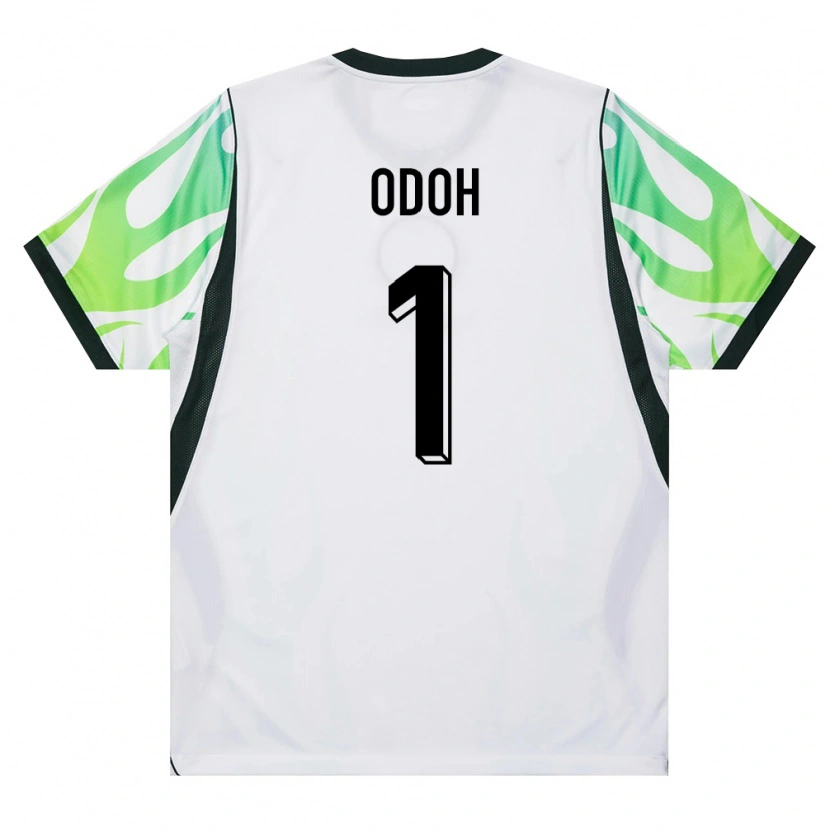 Danxen Dětské Nigérie Richard Odoh #1 Bílá Zelená Daleko Hráčské Dresy 26-28 Dres