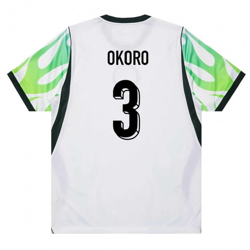 Danxen Dětské Nigérie Odinaka Okoro #3 Bílá Zelená Daleko Hráčské Dresy 26-28 Dres