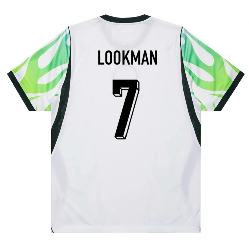 Danxen Dětské Nigérie Ademola Lookman #7 Bílá Zelená Daleko Hráčské Dresy 26-28 Dres